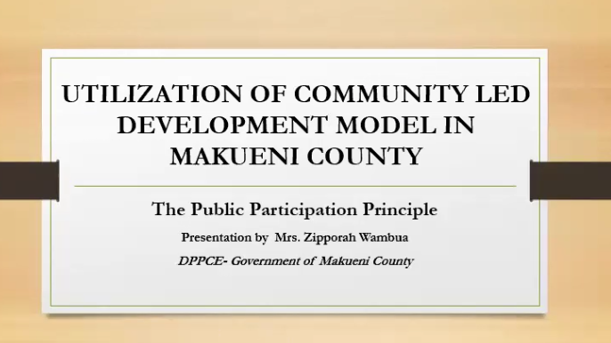 Implementing CLD in Makueni County Kenya